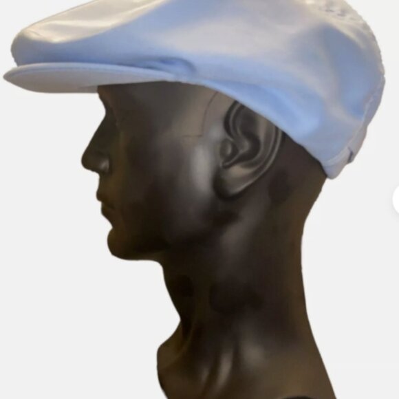 Vintage Jordache Newsboy Paperboy Golfer Light Blue Cap Snap Front USA - Picture 1 of 7